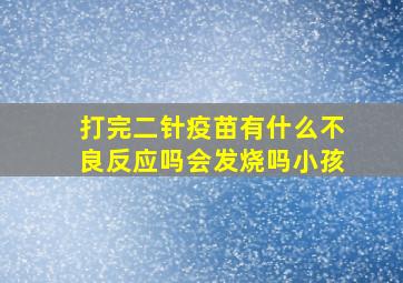 打完二针疫苗有什么不良反应吗会发烧吗小孩