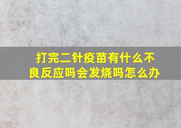 打完二针疫苗有什么不良反应吗会发烧吗怎么办