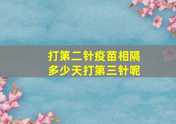 打第二针疫苗相隔多少天打第三针呢