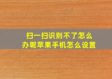 扫一扫识别不了怎么办呢苹果手机怎么设置