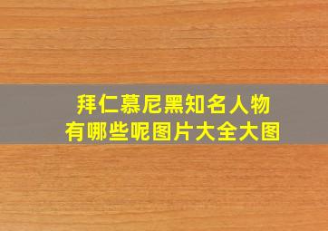 拜仁慕尼黑知名人物有哪些呢图片大全大图