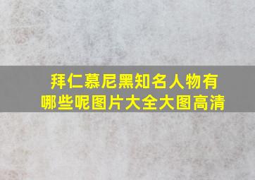 拜仁慕尼黑知名人物有哪些呢图片大全大图高清