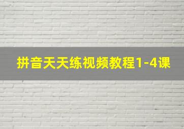 拼音天天练视频教程1-4课