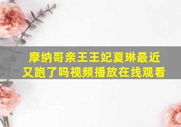 摩纳哥亲王王妃夏琳最近又跑了吗视频播放在线观看