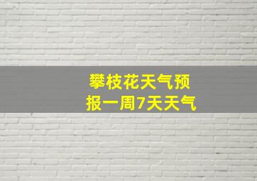 攀枝花天气预报一周7天天气