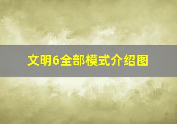 文明6全部模式介绍图