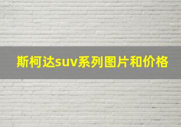 斯柯达suv系列图片和价格