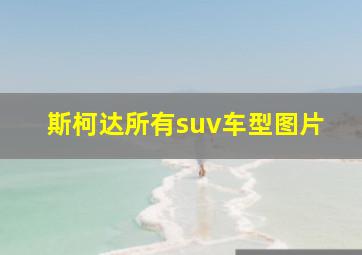 斯柯达所有suv车型图片