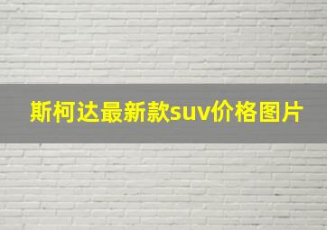 斯柯达最新款suv价格图片