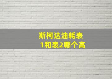 斯柯达油耗表1和表2哪个高