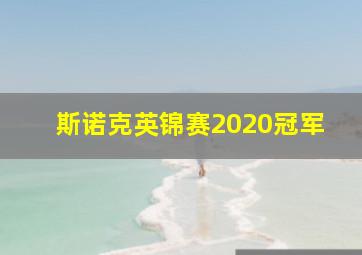 斯诺克英锦赛2020冠军