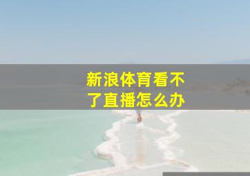 新浪体育看不了直播怎么办