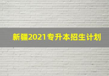 新疆2021专升本招生计划