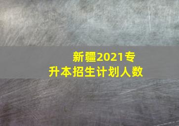 新疆2021专升本招生计划人数