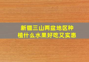 新疆三山两盆地区种植什么水果好吃又实惠