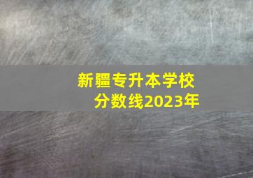 新疆专升本学校分数线2023年