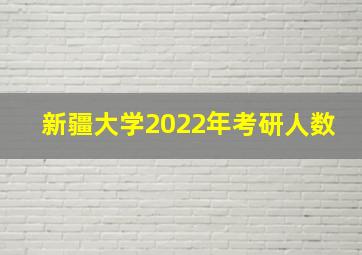 新疆大学2022年考研人数