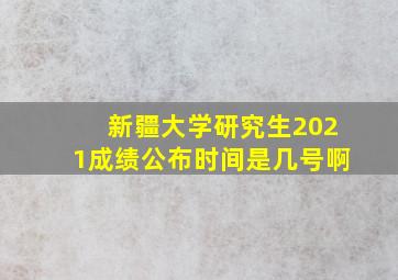 新疆大学研究生2021成绩公布时间是几号啊