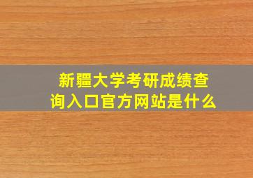 新疆大学考研成绩查询入口官方网站是什么