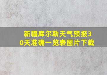 新疆库尔勒天气预报30天准确一览表图片下载