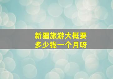 新疆旅游大概要多少钱一个月呀