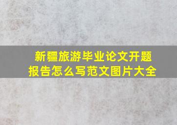 新疆旅游毕业论文开题报告怎么写范文图片大全