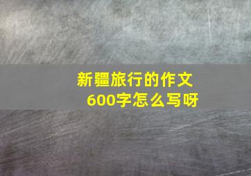 新疆旅行的作文600字怎么写呀