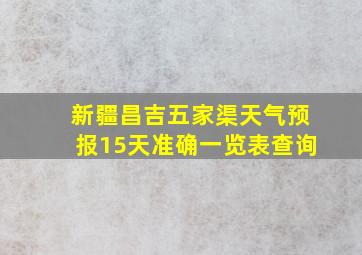 新疆昌吉五家渠天气预报15天准确一览表查询