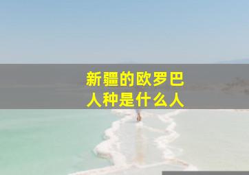 新疆的欧罗巴人种是什么人