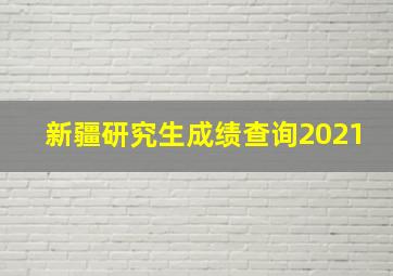 新疆研究生成绩查询2021