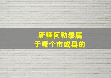 新疆阿勒泰属于哪个市或县的