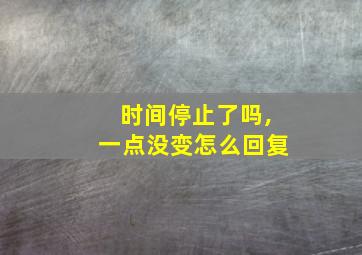 时间停止了吗,一点没变怎么回复