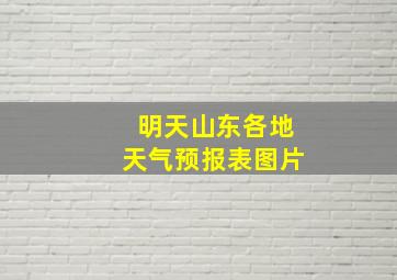 明天山东各地天气预报表图片