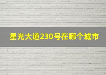 星光大道230号在哪个城市