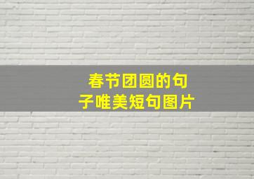 春节团圆的句子唯美短句图片