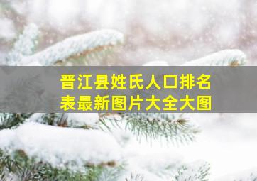 晋江县姓氏人口排名表最新图片大全大图