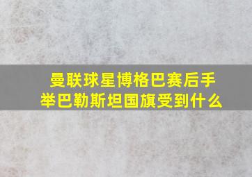 曼联球星博格巴赛后手举巴勒斯坦国旗受到什么