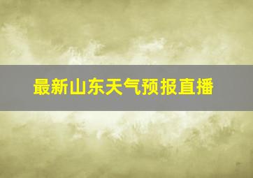 最新山东天气预报直播