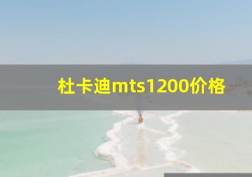 杜卡迪mts1200价格