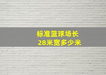 标准篮球场长28米宽多少米