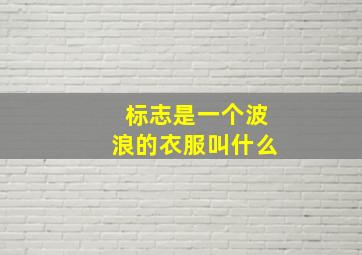 标志是一个波浪的衣服叫什么