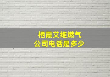 栖霞艾维燃气公司电话是多少