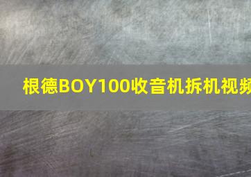 根德BOY100收音机拆机视频