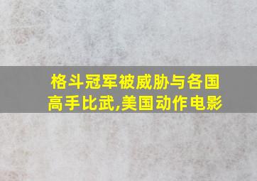 格斗冠军被威胁与各国高手比武,美国动作电影