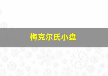 梅克尔氏小盘