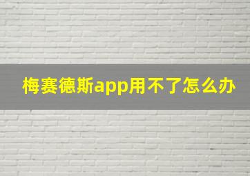 梅赛德斯app用不了怎么办