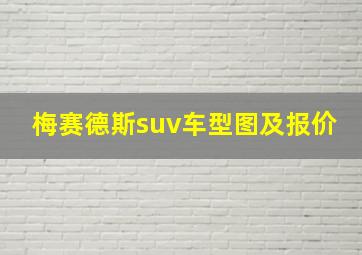 梅赛德斯suv车型图及报价