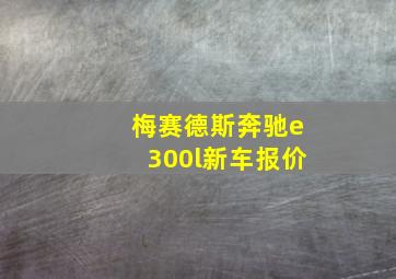 梅赛德斯奔驰e300l新车报价