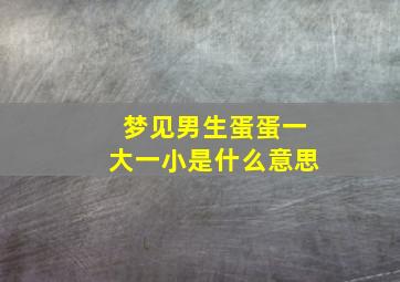 梦见男生蛋蛋一大一小是什么意思