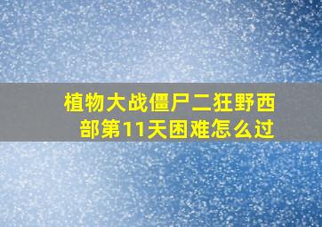 植物大战僵尸二狂野西部第11天困难怎么过